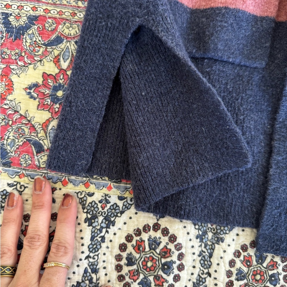 Madewell Wool And Alpaca Blend Color block Duster Cardigan - Picture 9 of 11